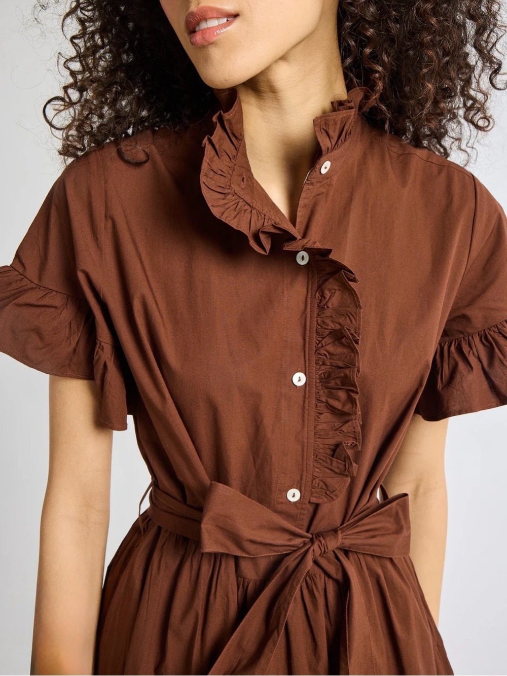 Mille Victoria dress in chocolate - Picture 5 of 13